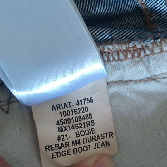 Ariat Rebar M4 Men’s Relaxed Boot dark wash sz 36/38 Western  Work Cowboy jeans - Picture 16 of 16